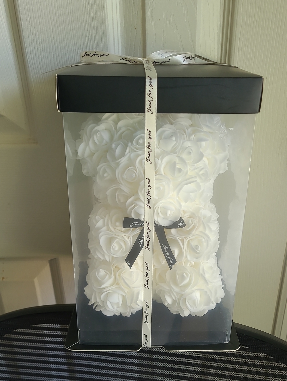 White Rose Bear Decorative Bath & Body Gift